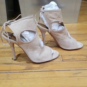 Aquazarra Tan Suede Sexy Thing Heels